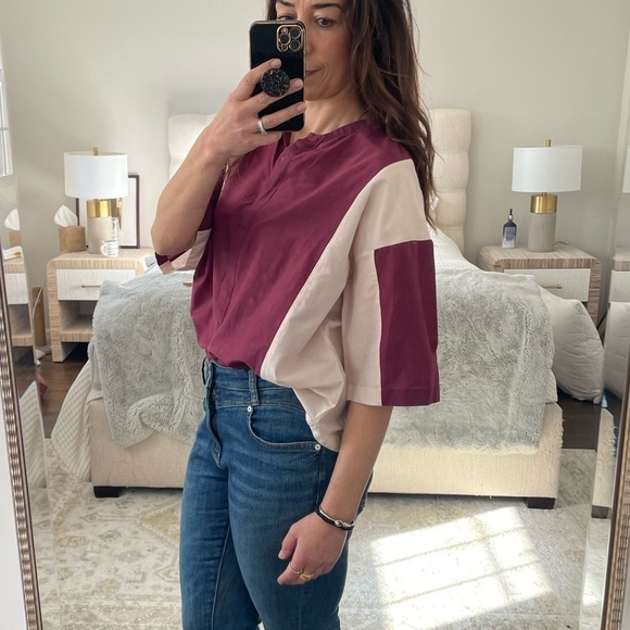 BODICE Colorblock Maroon Blouse - Picture 2 of 15